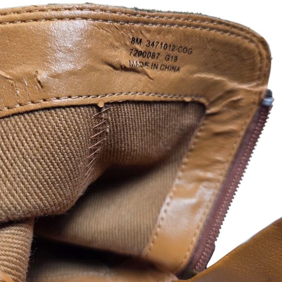 Frye And Co. Booties Womens Size 8 M Judith Ankle Brown Leather Block Heel Vtg - Picture 11 of 14